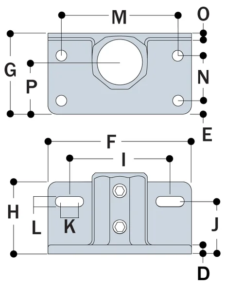 Aluminium Railing Base Flange with Toeboard Adapter (48.3mm) - Kee Lite (L69-8)