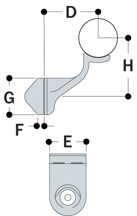 Aluminium Smooth Handrail Fitting (48.3mm) - Kee Lite (L160-8)