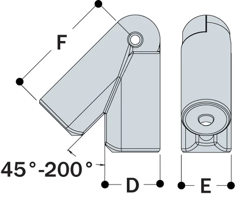 Aluminium Adjustable Elbow (48.3mm) - Kee Lite (LB54-88)