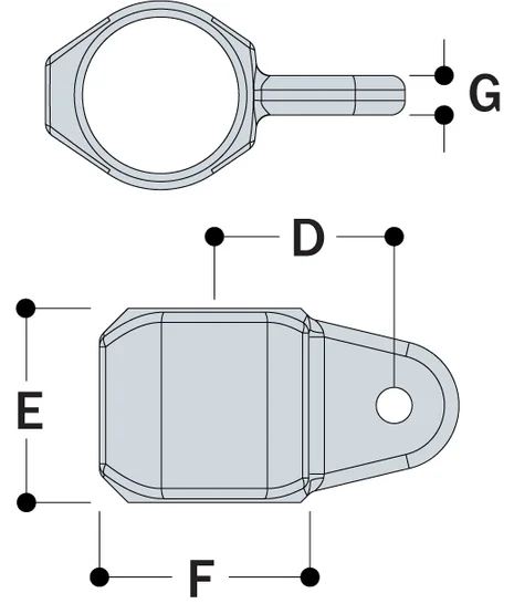 Aluminium Male Single Swivel Socket Member (48.3mm) - Kee Lite (LM50-8)