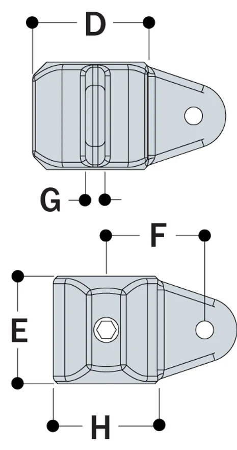 Aluminium Male Corner Swivel Socket Member (48.3mm) - Kee Lite (LM52-8)