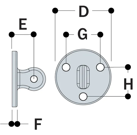 Aluminium Swivel Flange Plate - Kee Lite (LM58)