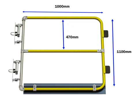 Double Width Self Closing Safety Gate (Galvanised)