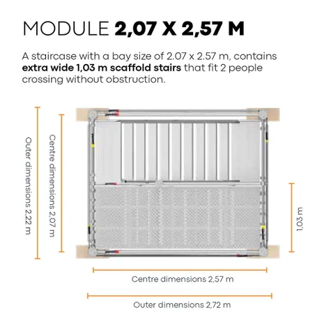 Ring System Staircase 2.07 x 2.57m Storey Module