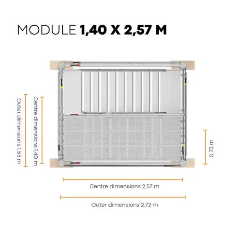 Ring System Staircase 1.40 x 2.57m Module