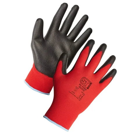 PU Fixer Precision Gloves - Red - BOX (120x pairs)-Copy