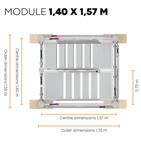 Ring System Staircase 1.40 x 1.57m Module