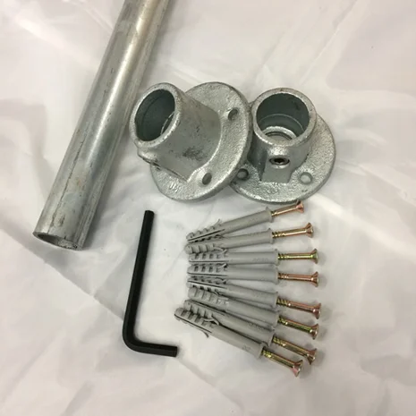 MroMax Stainless Steel Wardrobe Rail Support - 32mm Dia Wall Mounted Clothes Pipe Bracket (2pcs)