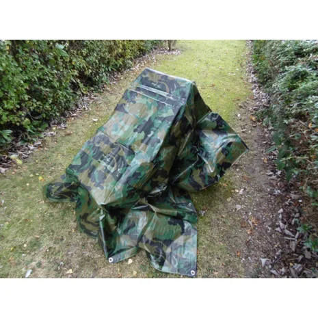 Camouflage Tarpaulin, 2.7m x 3.5m, Lightweight 80GSM