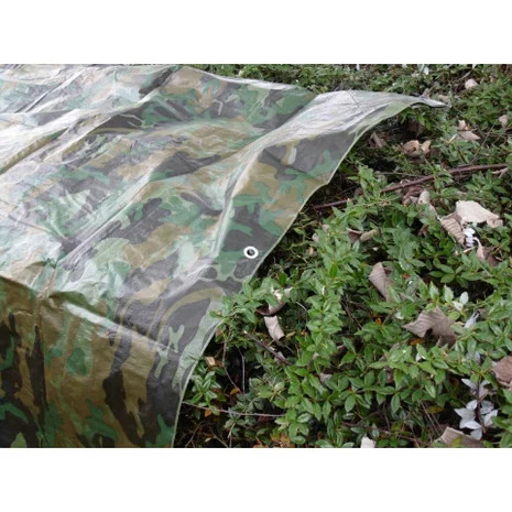 Camouflage Tarpaulin, 2.7m x 3.5m, Lightweight 80GSM