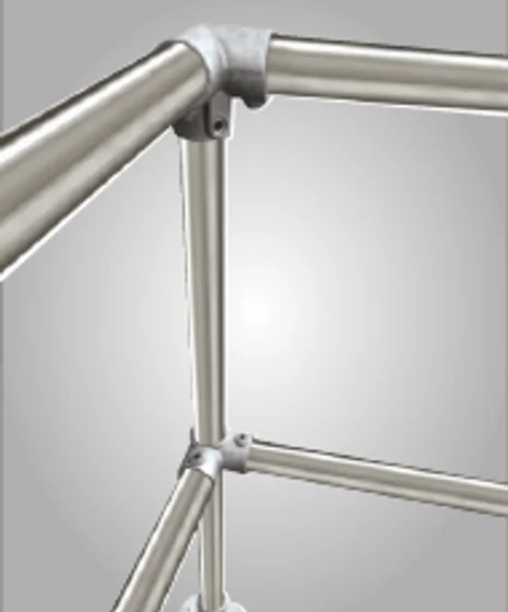 1.1m Handrail Standard Corner Post - 42.4mm O/D Tube